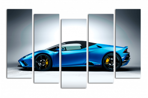 Модульная картина Lamborghini Голубая