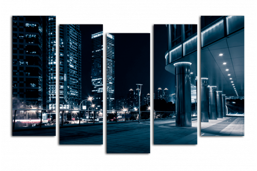 Модульная картина Холодный свет города